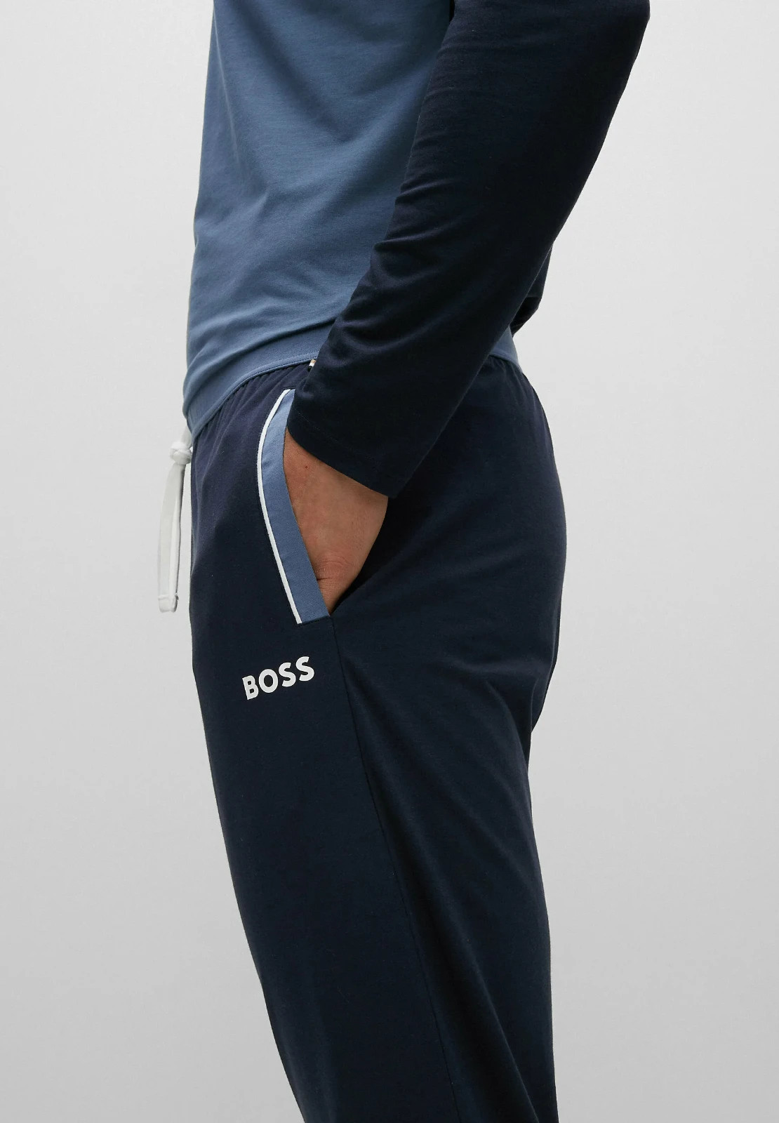 HUGO BOSS Mens Navy Blue Loungewear Balance Bottoms Size Large BNWT thumbnail 3