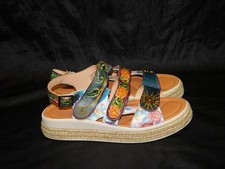 Spring Step Size 38 7.5 8 Yahima Blum Strappy Espadrille Sandals Leather Floral