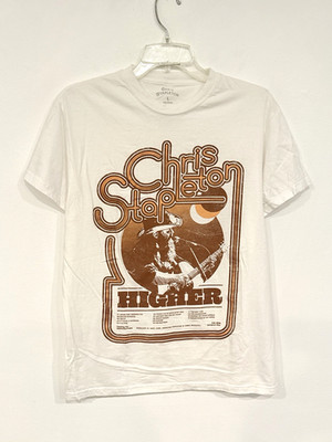 2025 Chris Stapleton 'Higher' Album Graphic Tee Women's Size Large Retro White