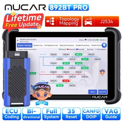  2026 MUCAR 892BT PRO Bidirectional J2534 With TOPOLOGY Lifetime Free Updates