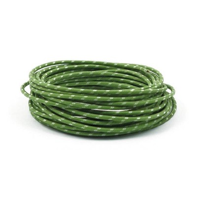 Cableado Cubierto De Tela Clásico, 25 Pies. Rollo. Verde Blanco Para Harley Davi