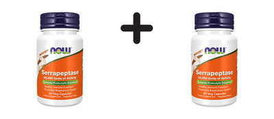 2 x Now Foods Serrapeptase (60 vcaps) Unflavoured (727,12 EUR/kg)