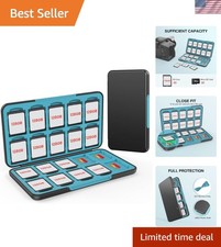 Luxury SD Card Storage Case with 40 Slots Magnetic Closure Impact Protection