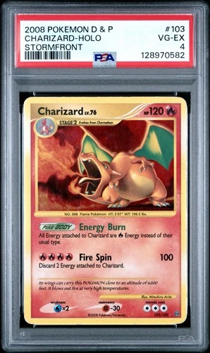 Pokemon 2008 Charizard Holo Diamond & Pearl Stormfront PSA 4