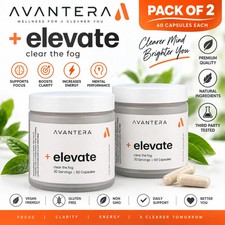 Avantera Elevate Clear The Fog 60 Capsules Focus Clarity Supplement Pack Of 2