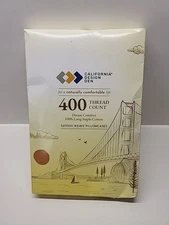 California Design Den Queen Size Sateen Weave Pillowcases White 400 Thread Count