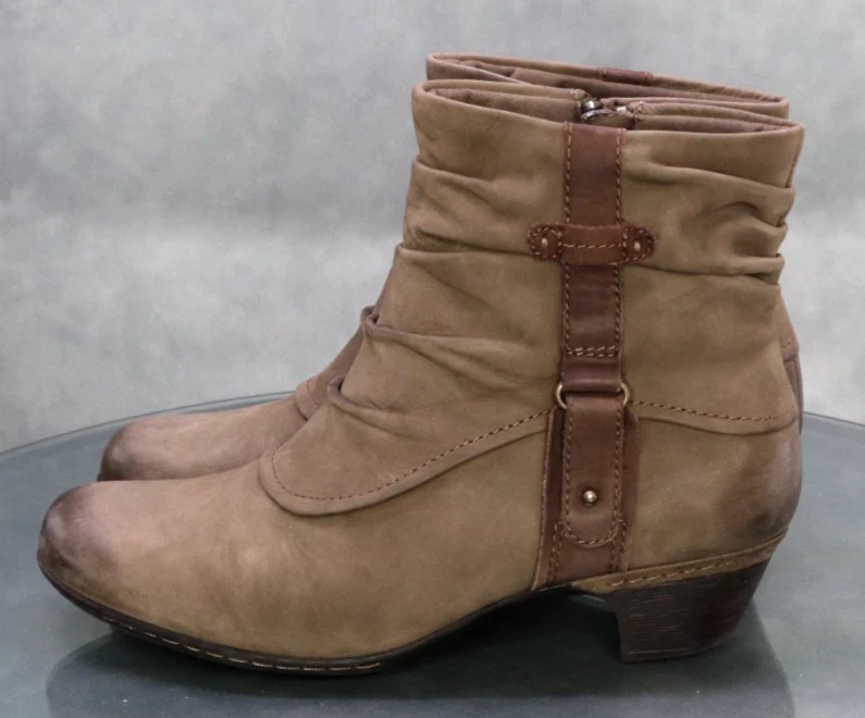 Botas Rockport para mujer holgadas con cremallera lateral talla 7,5 (W) cuero ancho tostado Foto 2 de 4