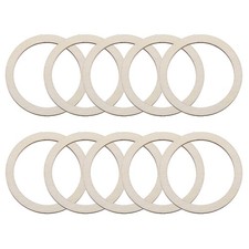 50Pcs 2 Inch Unfinished Wood Rings Flat Round Natural Wooden Ring Circle