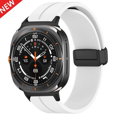 Magnetic Clasp Silicone Sport Band For Samsung Galaxy Watch Ultra 2 2025 47mm
