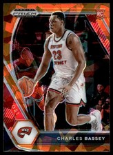 2021-22 Panini Prizm Draft Picks Prizms Orange Ice Charles Bassey #45 20550
