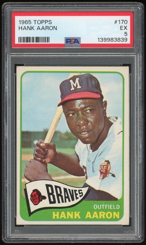 1965 Topps #170 Hank Aaron PSA 5 *3839