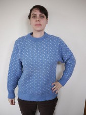 Vintage EMS Eastern Mountain Sports Ragg WOOL Fisherman Hygge SWEATER USA Made M