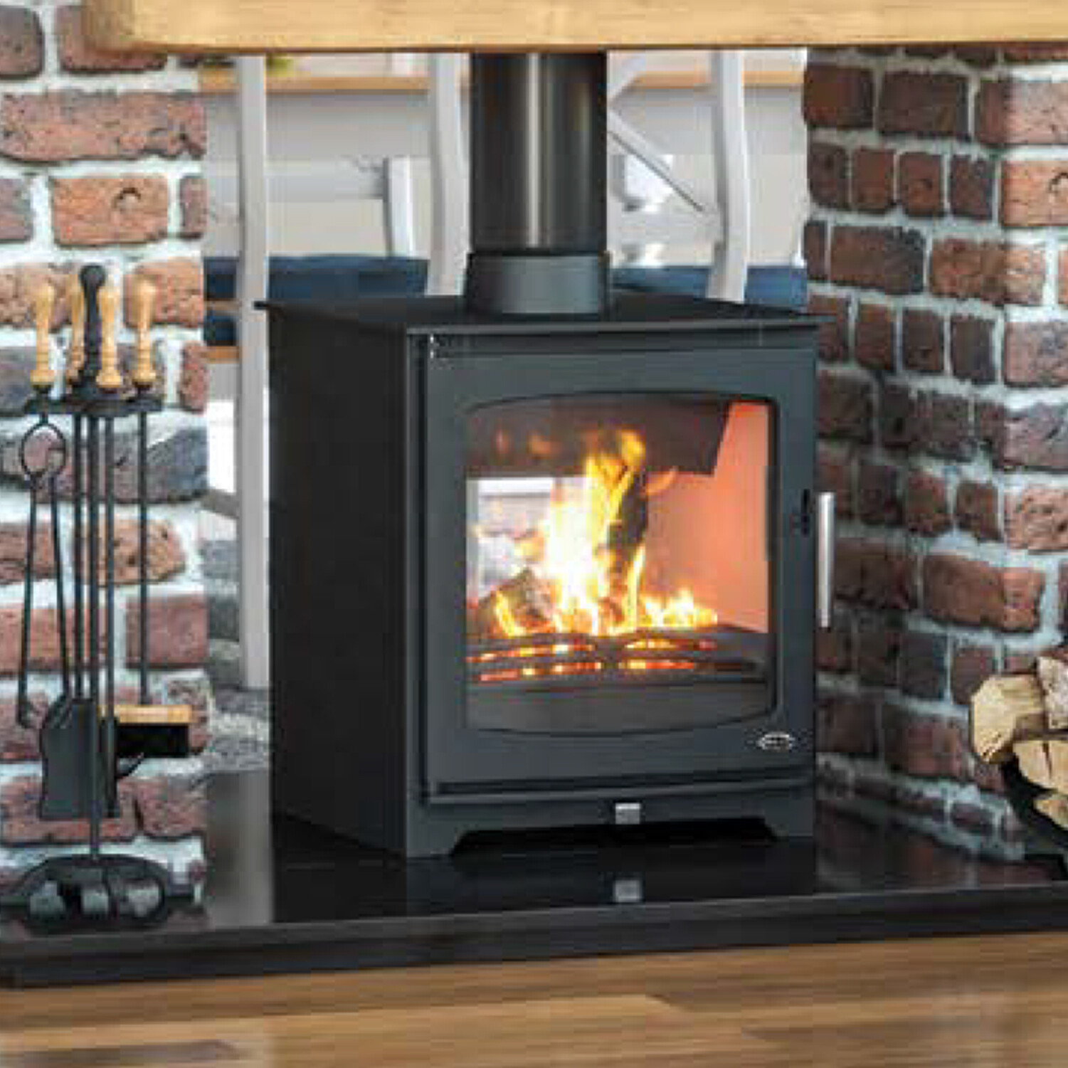 Henley Hazelwood Double Sided Wood Burning Stove Defra Approved | eBay