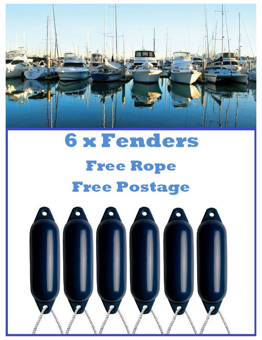 Купить 6 x Majoni Boat Fenders Size 3 Navy на Аукцион из Америки с