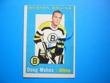 1959/60 TOPPS NHL HOCKEY CARD #58 DOUG MOHNS VG/EX AUTO AUTOGRAPH SHARP!! 59/60