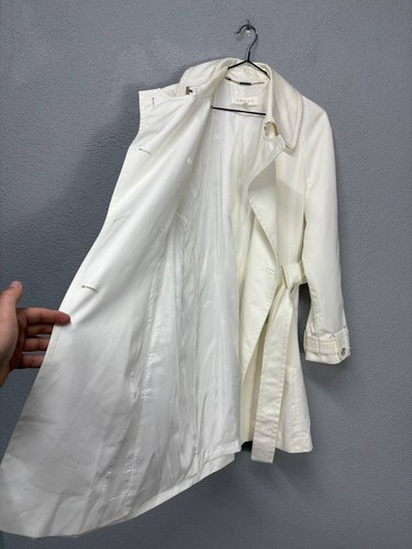 Escada womens ivory trench coat size 36 / Small - Picture 3 of 16