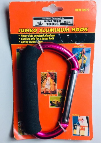 NEW JUMBO ALUMINUM HOOK LATCH CUSHION GRIP SPRING LOADED CARRY TOOLS ITEMS - 第 1/3 張圖片