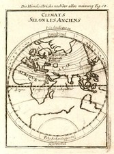Cartina Del Mondo Vecchio Welt Originale Incisione Geografica Mallet 1719