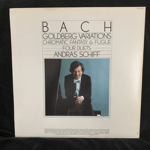 BACH Goldberg Variations, Chromatic Fantasy + ANDRAS SCHIFF - LONDON ST 2LP 1983 - Picture 4 of 8