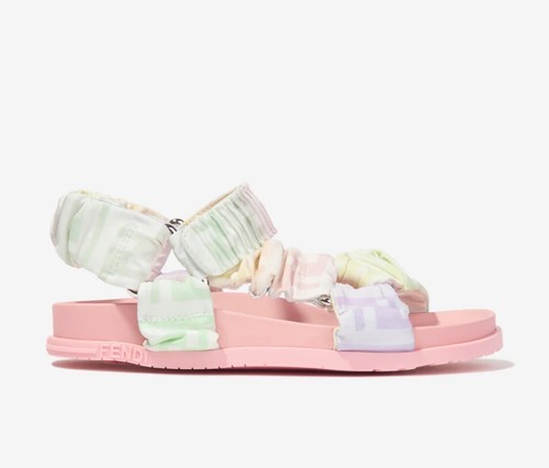 FENDI Girls FF Logo Sandals in Multicolour size EU 31 UK 12 .5 BNWT RRP £380 - Picture 4 of 16