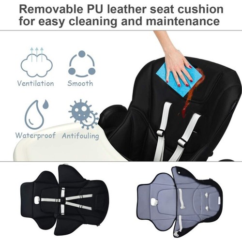 Foldable High Chair Kids Padded Seat Dining Stool With Multiple Adjustable Frame - Picture 9 of 9