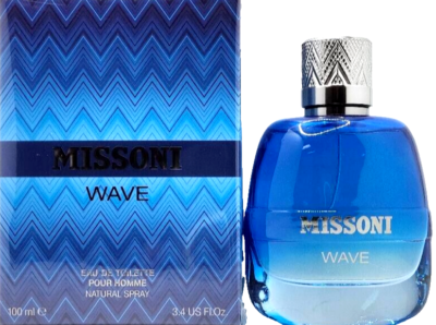 MISSONI WAVE EAU DE TOIETTE SPRAY FOR MEN 3.4 Oz / 100 ml BRAND