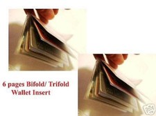 2 PCS PLASTIC INSERTS FOR TRIFOLD or BIFOLD WALLETS New