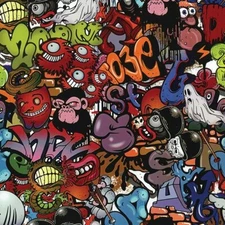 Hydrographics Dip Hydrographic Film Water Transfer Printing Monster Graffiti 958