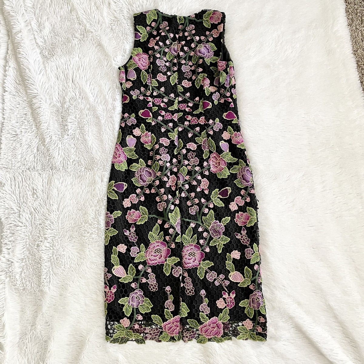 chinese dress ladies Janie Square Neck Midi Dress with Chiffon Scarf Detail by Jewel Badgley  Mishcka  Badgley Mischka