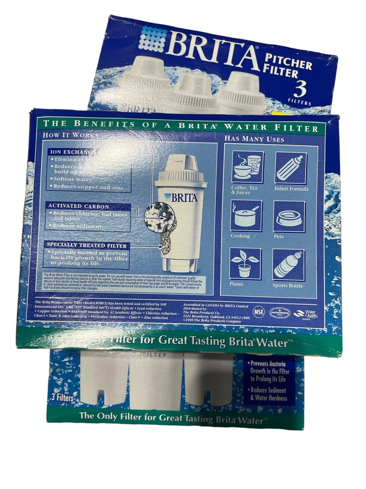vtg 1997 BRITA Pitcher Filter 3 Boxes 9 total - Image 2 of 2
