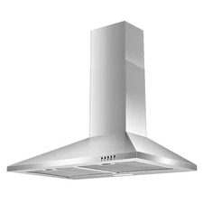 30 Inch Wall Mounted Kitchen Range Hood 450CFM Stainless Steel Cooking LED Light