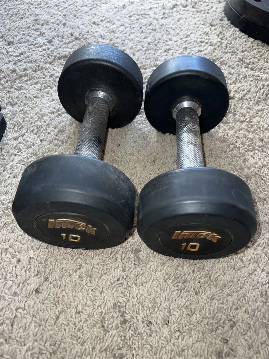 Intek 10 lb Pair Of Urethane Professional Commercial Dumbbells 20