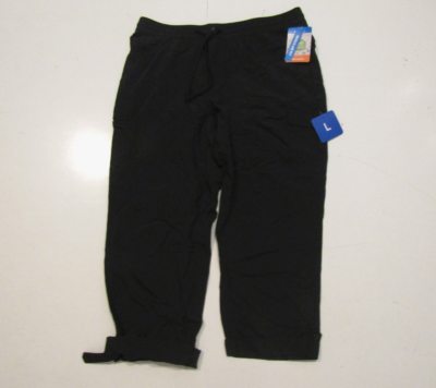 NWT Womens COLUMBIA Black Straight Leg Capris Pants Omni-Shield Sz XS