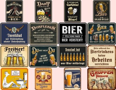 Kühlschrankmagnet-Schild witzige Sprüche-Schilder Männer-Deko Bier-Schild Magnet