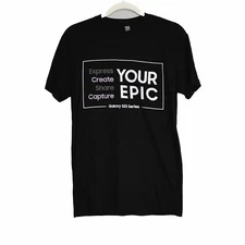 Next Level Mens Black Graphic T-shirt Your Epic Samsung Crewneck Short Slv Small