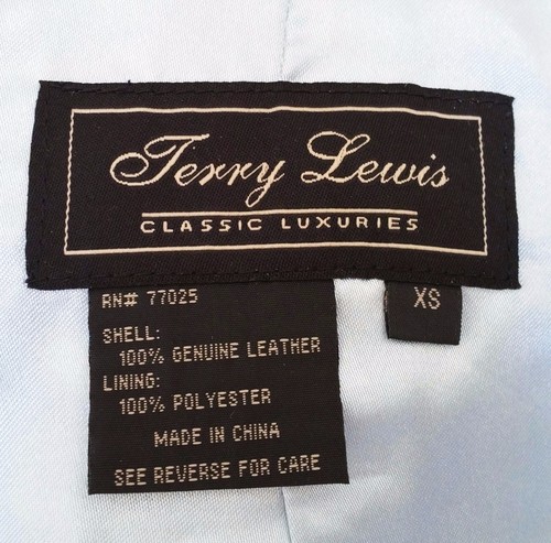 Terry Lewis Jacket Coat NEW w/ Tags Blue Genuine Suede Leather Buckles Lined XS - Picture 11 of 12