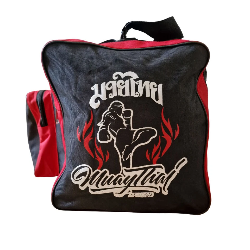 2 in 1 MUAY THAI SPORTS KICKBOXING BOXING HOLDALL BAG STRAPS POCKETS FIGHT GEAR - Image 4 of 4