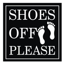 Square Shoes Off Please Wall or Door Sign Durable Sturdy Sign  Eye-Catching ...