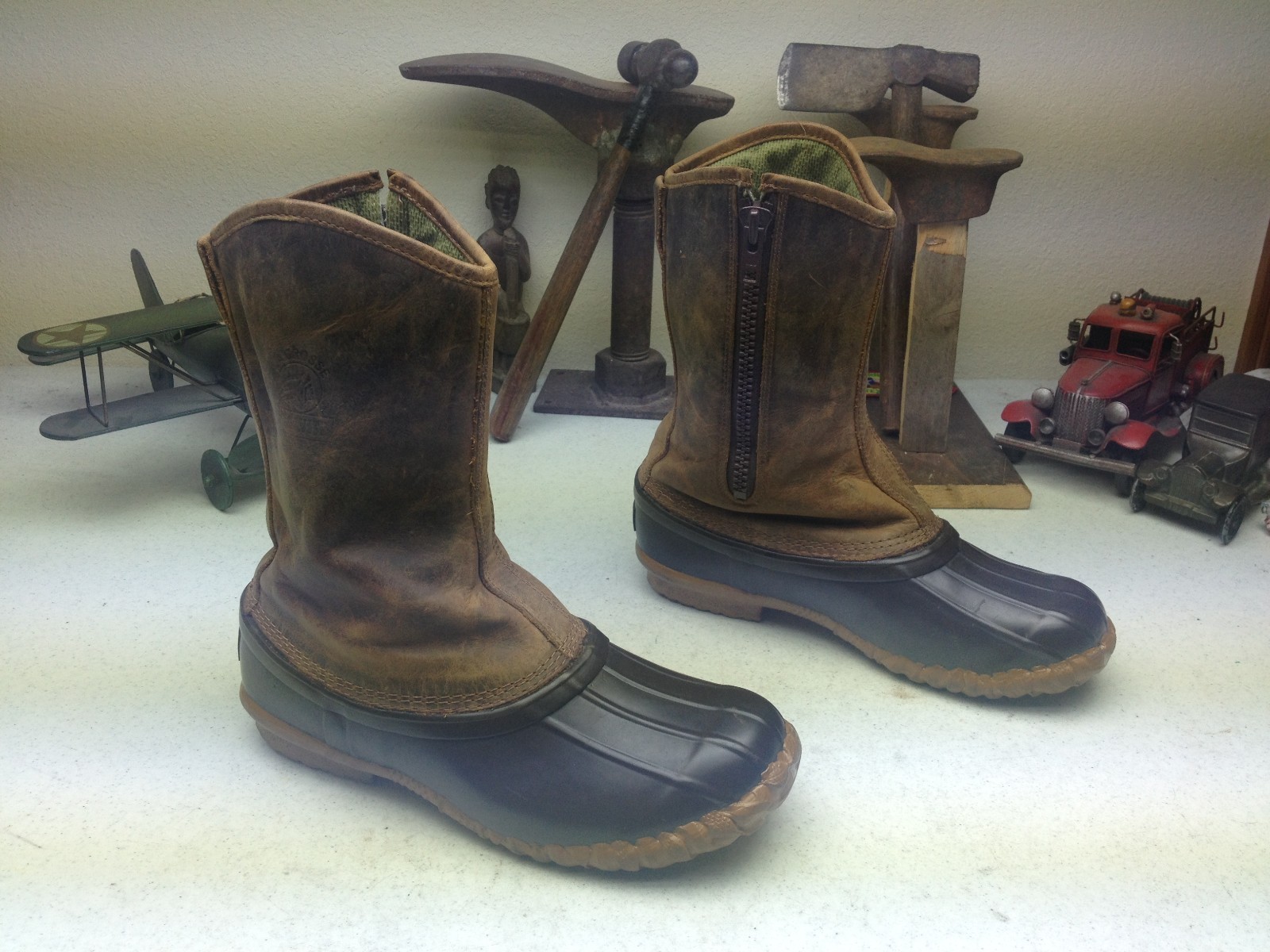 LA CROSSE MESQUITE BROWN DISTRESSED WORK CHORE LEATHER ENGINEER DUCK