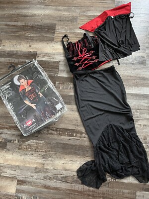 Coquette Sexy Voluptuous Gothic Vampire Costume Womens S/M k3