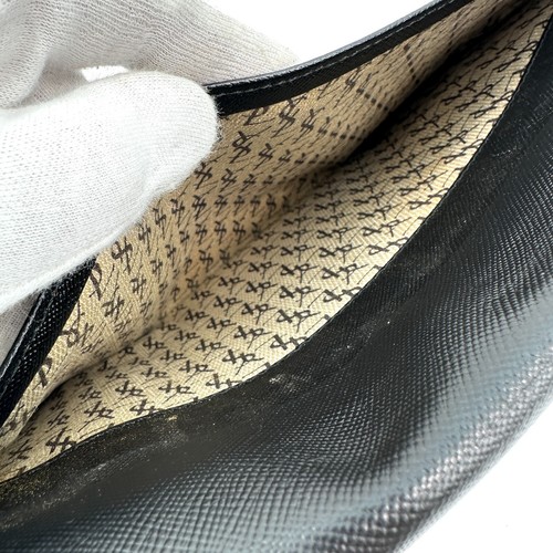 Borsa pochette Yves Saint Laurent pelle vintage nera autentica dal Giappone 0435 - Foto 16 di 17
