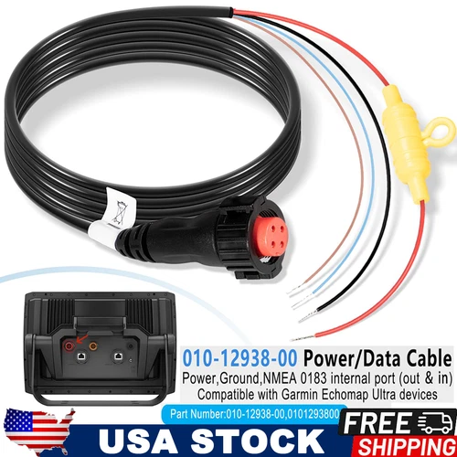 010-12938-00 Power/Data Cable for Garmin EchoMAP Ultra 102sv 106sv 122sv 126sv