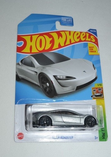 HOT WHEELS 2022 HW EXOTICS 1/10 - TESLA ROADSTER PLATEADO METÁLICO - Imagen 2 de 6