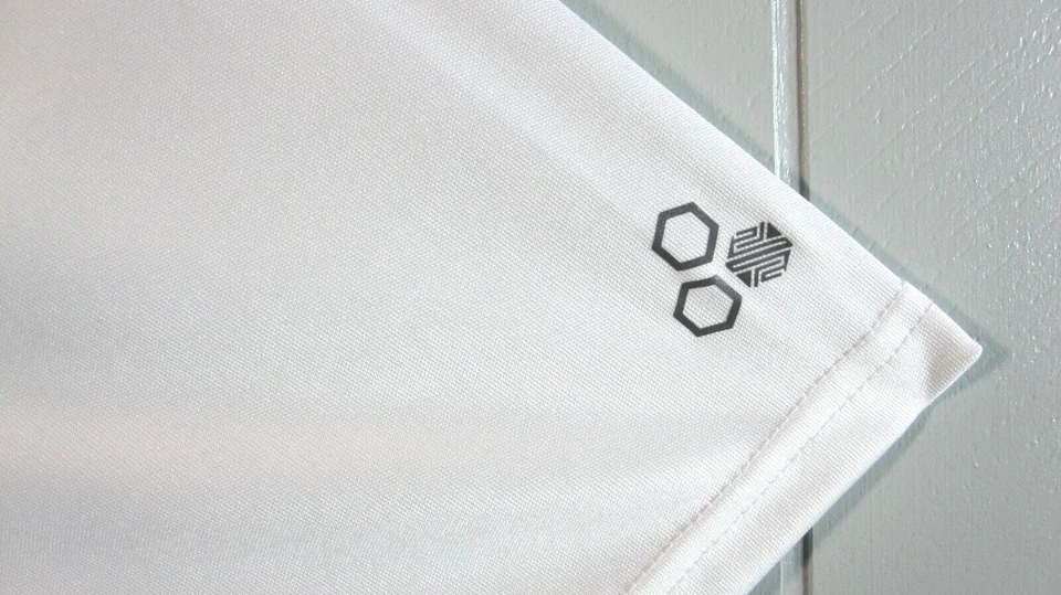 Camisa Tek Gear Para Hombre 4XB Negra Rayas Seca Tek Polo Malla Espalda Rendimiento Golf Foto 3 de 4