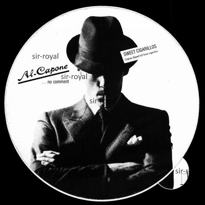 Werbe Aufkleber - Al Capone Cigarillos - 13x13cm - Vintage 80er 90er Reklame
