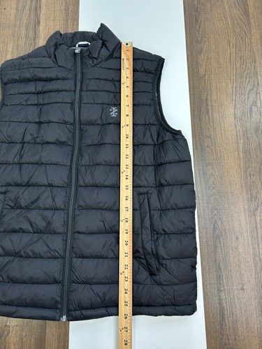 Izod Perform Mens M Black Quilted Puffer Vest Breathable Performance Golf - Picture 6 of 11
