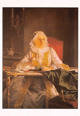 CP ART GEMÄLDE JACQUES AVED Porträt von Frau Antoine Crozat