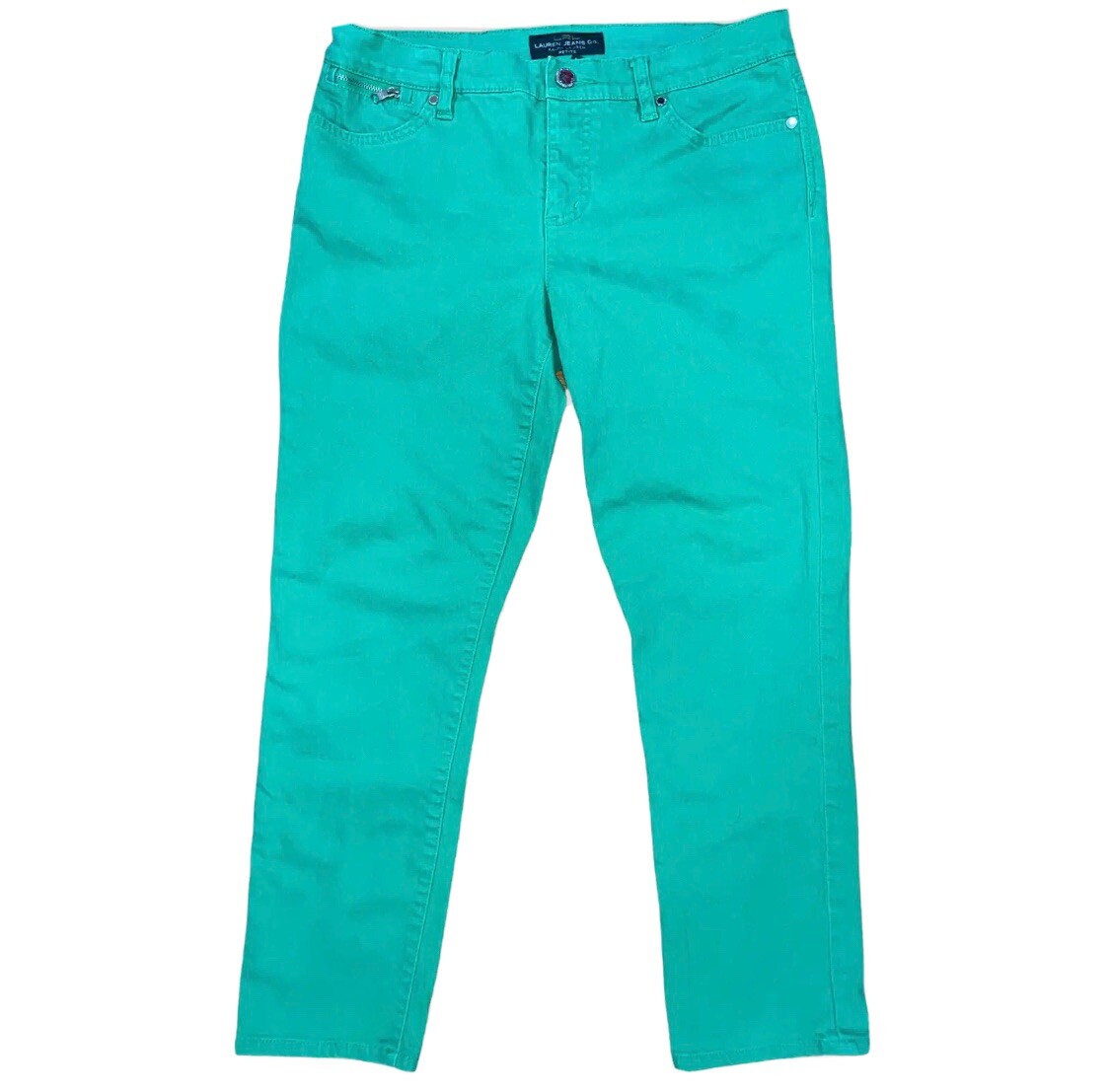 Ralph Lauren Straight Leg Emerald Green Denim Jeans S… Gem