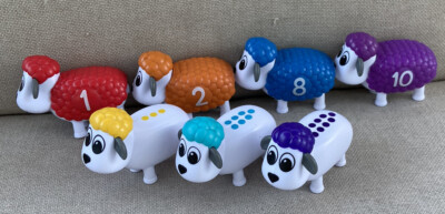 COUNTING SHEEP Learning Resources Snap-n-learn KINDERGARTEN LEARNING TOOL PARTS