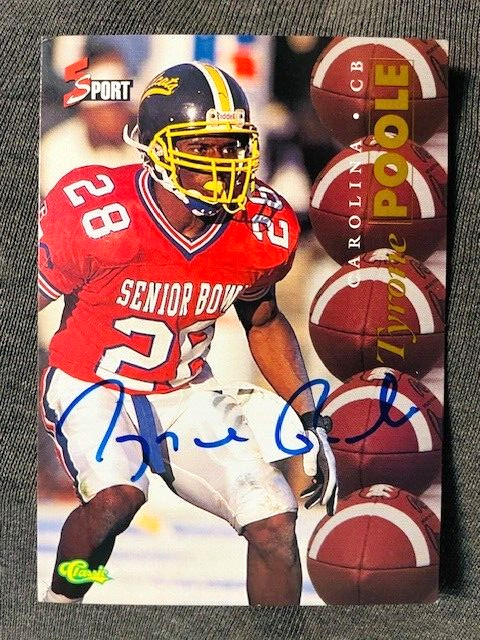 1995 Classic Five Sport Tyrone Poole Rookie RC Auto Autograph Card